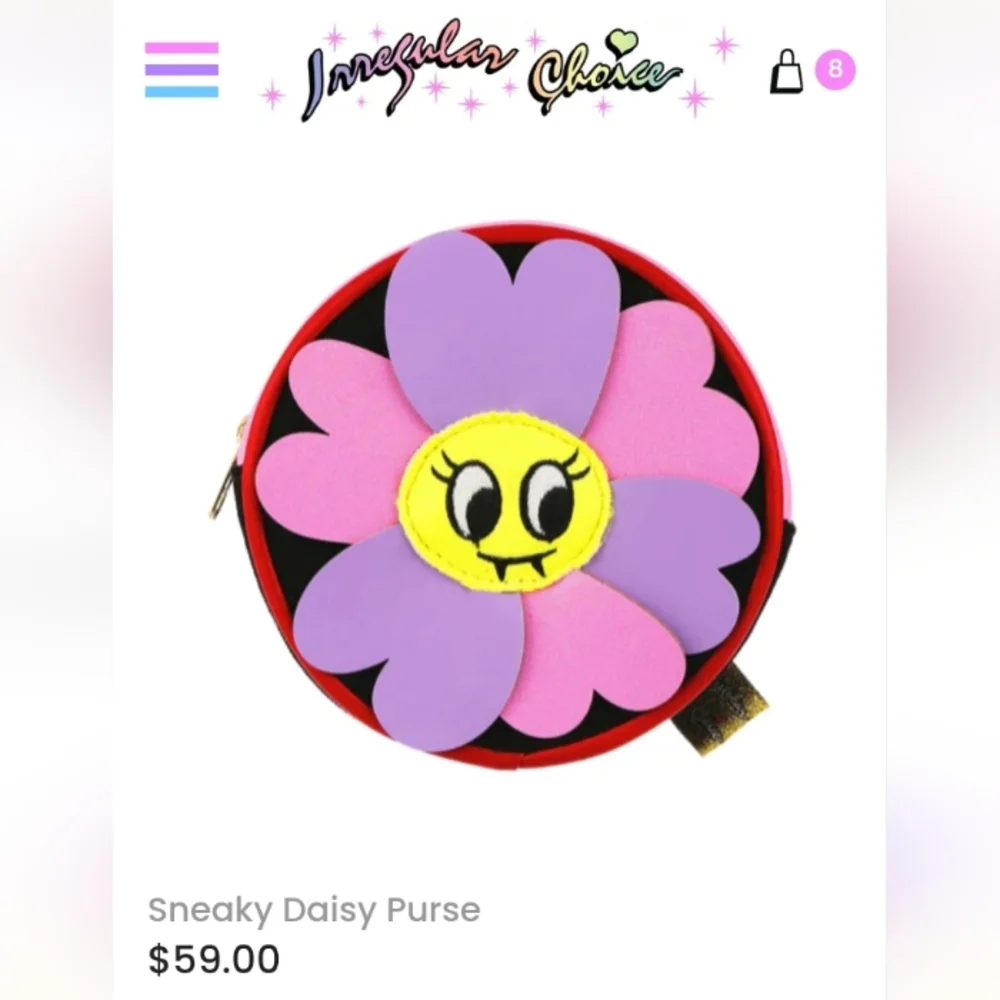 Springtime SNEAKY DAISY CHANGE PURSE